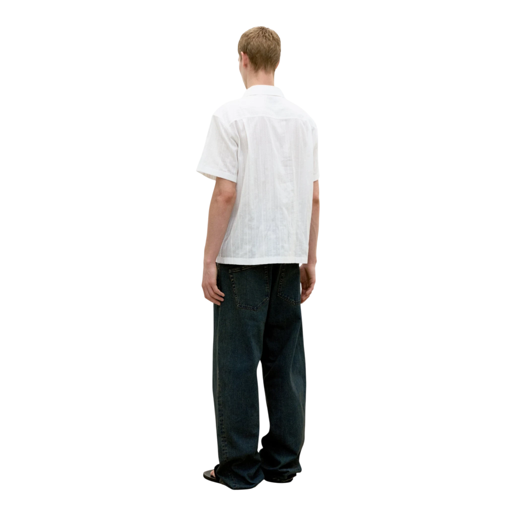 Coor Guayabera Tape Half Shirt - White Shirt COOR 