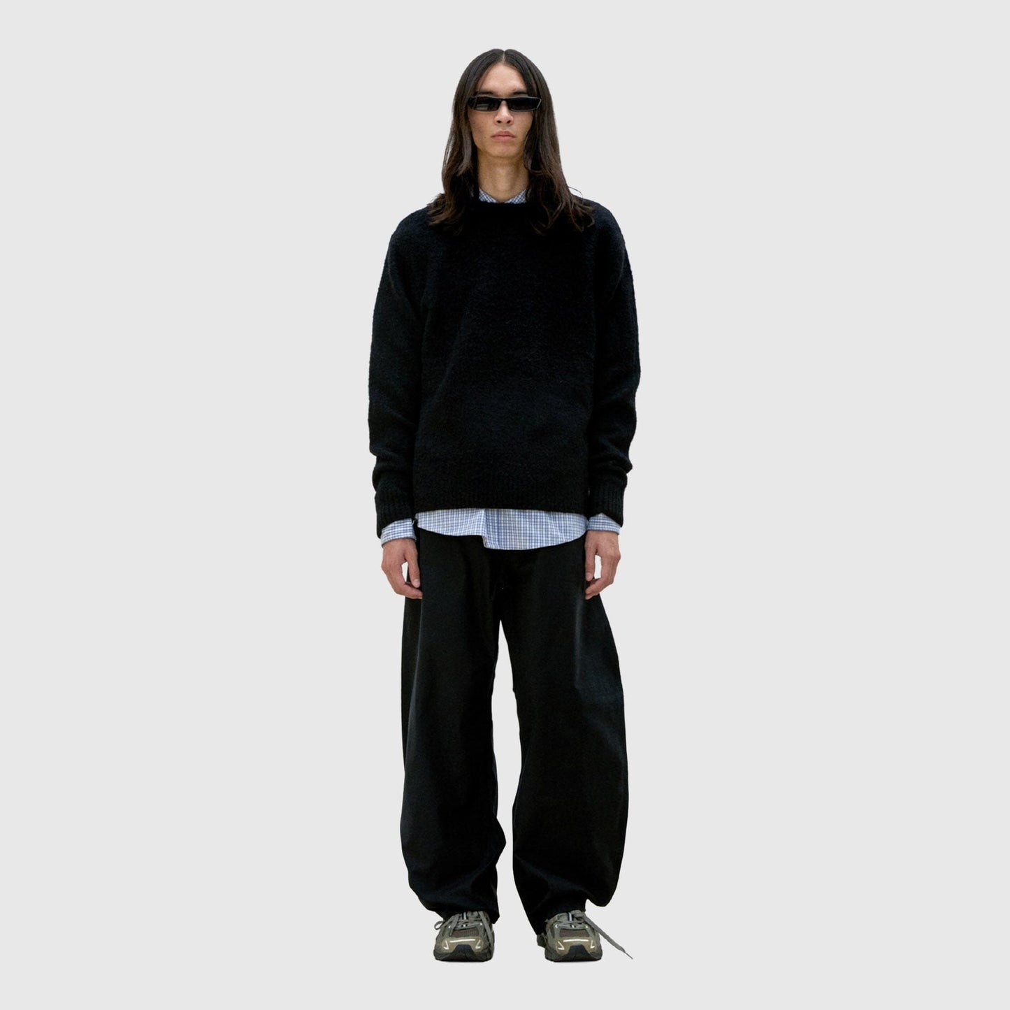 COOR Hairy Alapaca-Blend Crewneck Sweater - Black Sweater COOR 