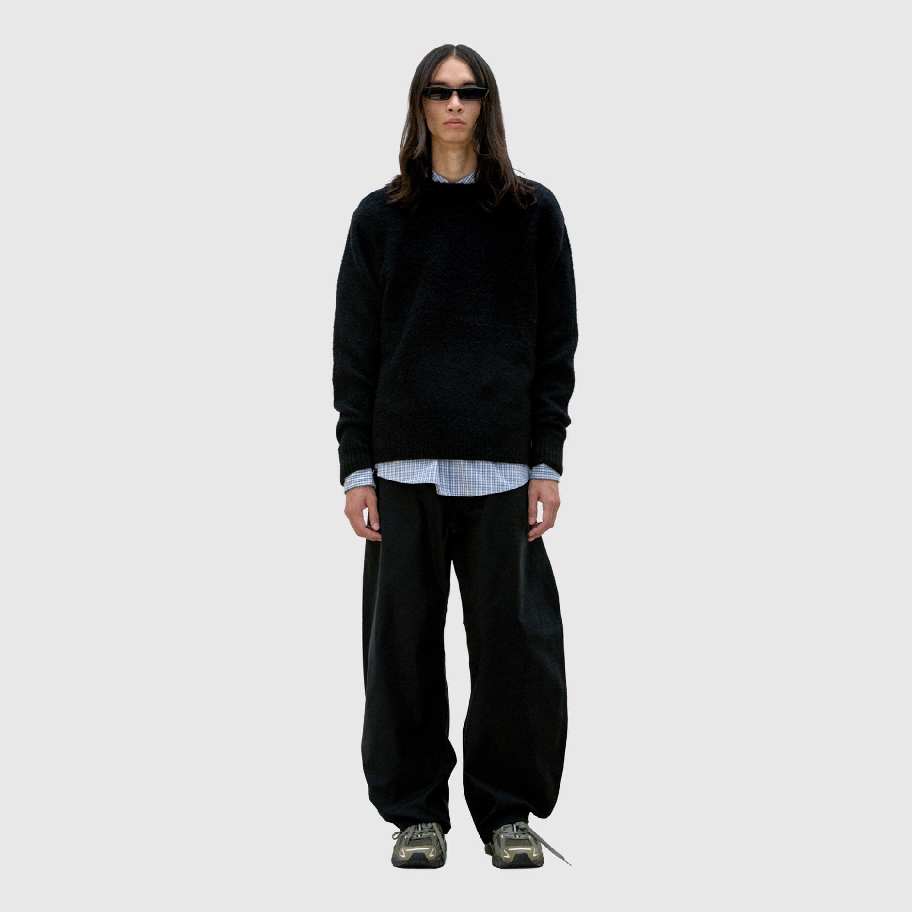 COOR Hairy Alapaca-Blend Crewneck Sweater - Black Sweater COOR 