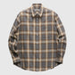 COOR Ombre Flannel One Pocket Checkered Shirt - Check Brown Shirt COOR 