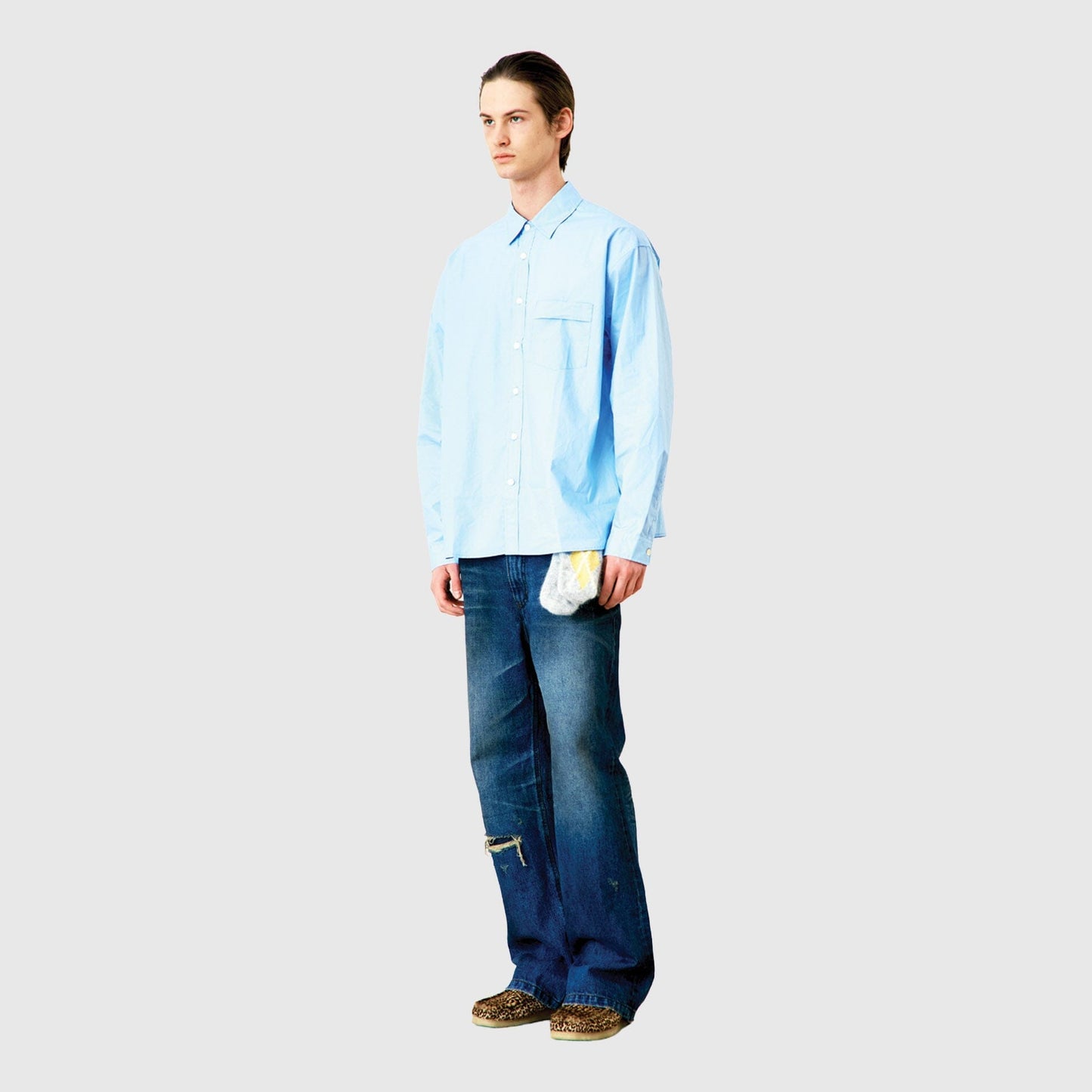 COOR Paper Cotton Shirt - Light Blue Shirt COOR 