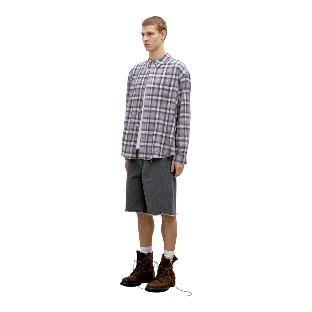 Coor Seersucker Ombre Checkered Shirt - Purple Shirt COOR 