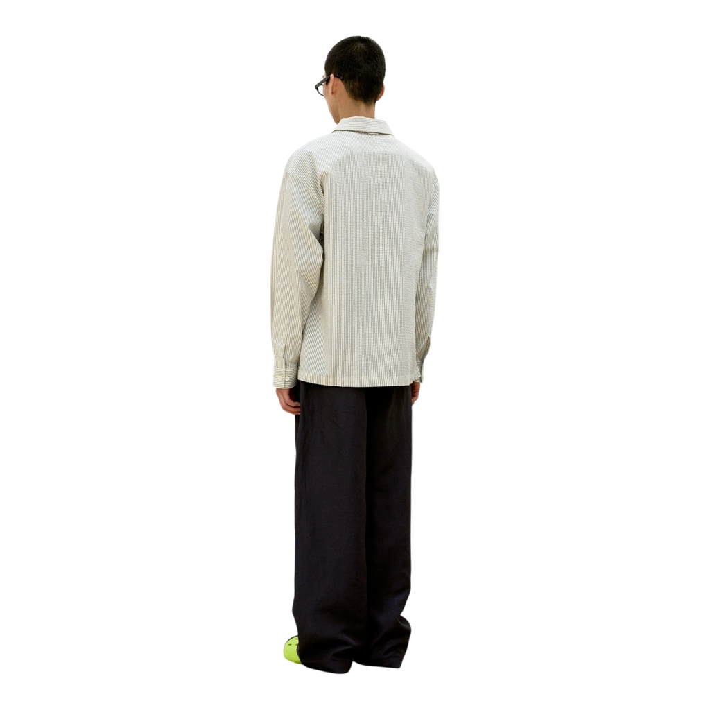 Coor Stripe Cotton Lounge Shirt - Ivory Shirt COOR 