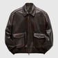 COOR Vintage Cow Skin A-2 Leather Jacket - Dark Brown Jacket COOR 
