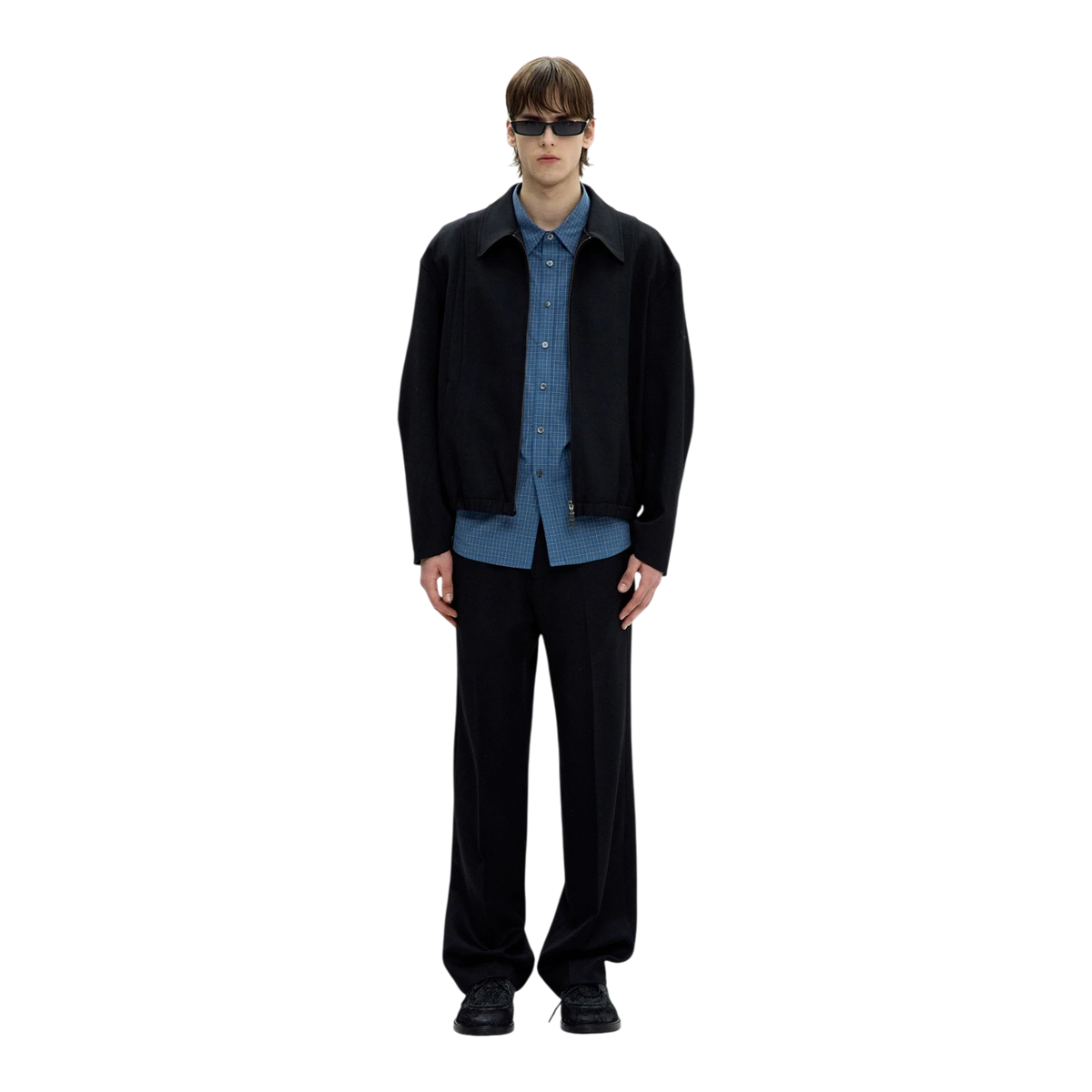 Coor - Wool Blend Straight-Leg Trousers - Black Bukse COOR 