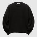 Coor - Wool Cropped Crewneck Sweater - Black main product image