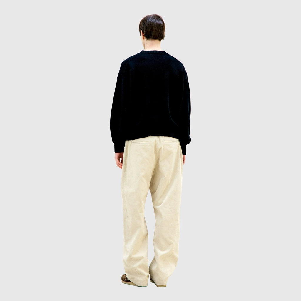 Coor - Wool Cropped Crewneck Sweater - Black angle product image