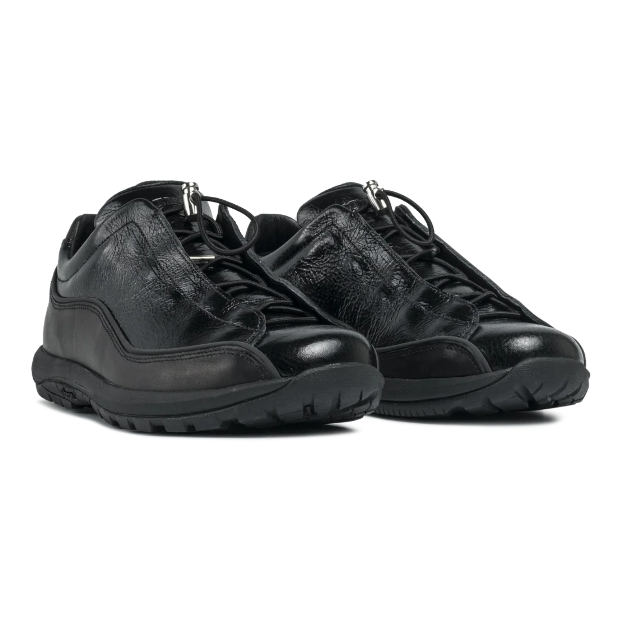 Diemme Licata - Black Crackled Patent Leather Shoes Diemme 