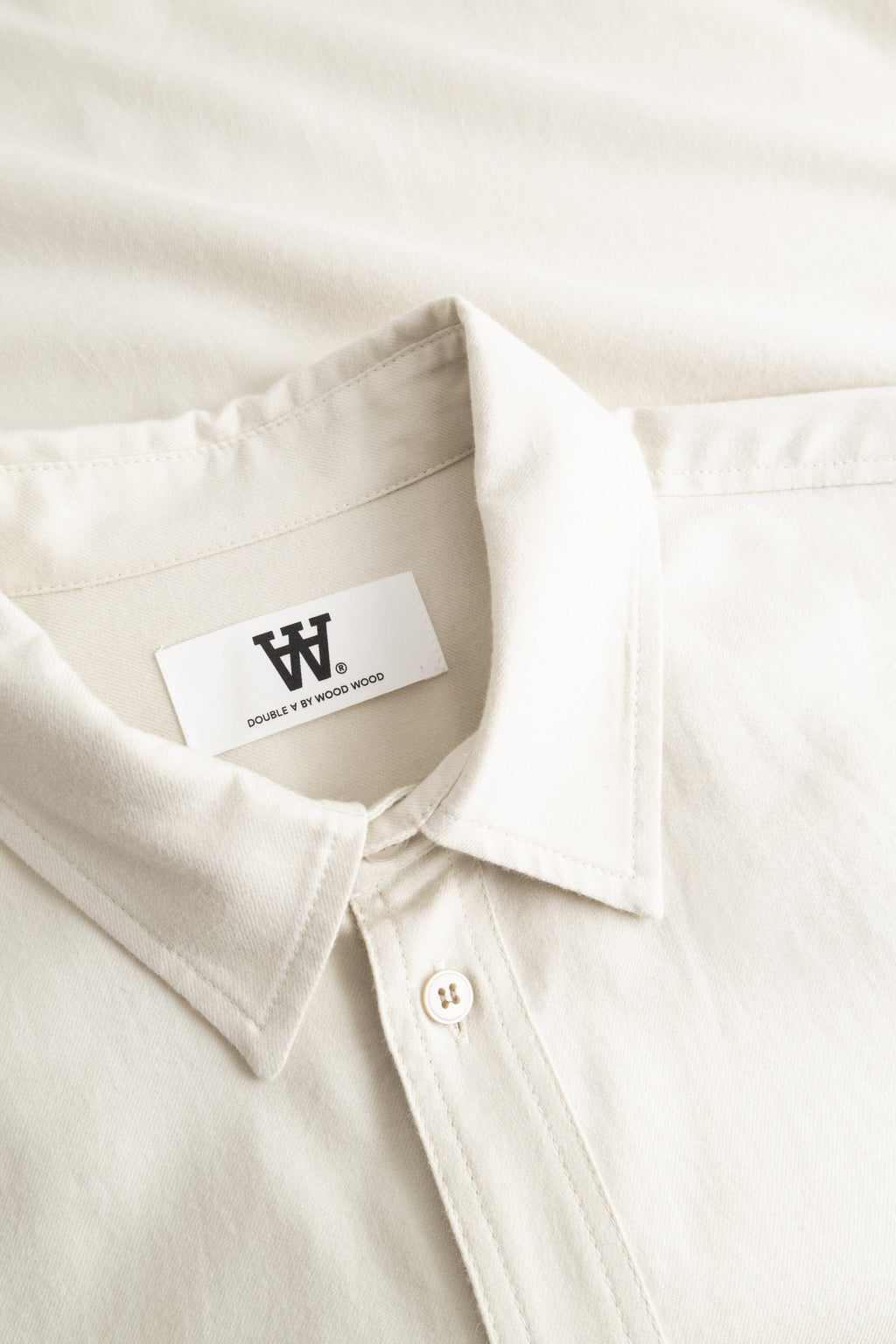 Double A By Wood Wood - WWAdrian Shirt - Silver Birch Skjorte Double A by Wood Wood 