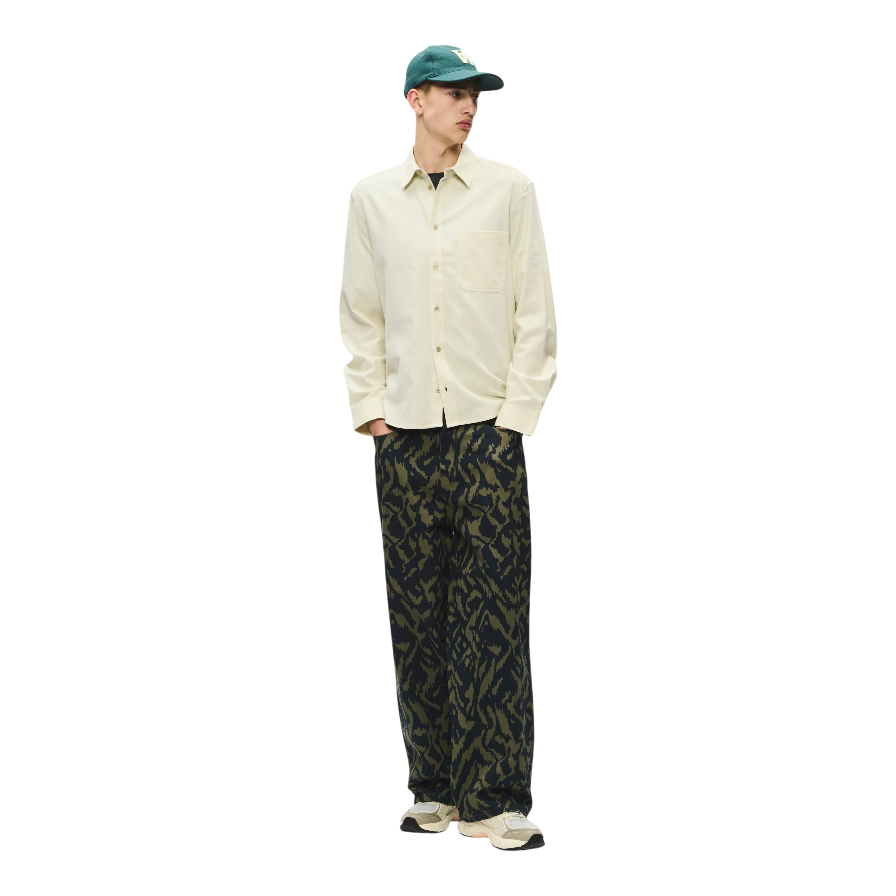 Double A By Wood Wood - WWAdrian Shirt - Silver Birch Skjorte Double A by Wood Wood 