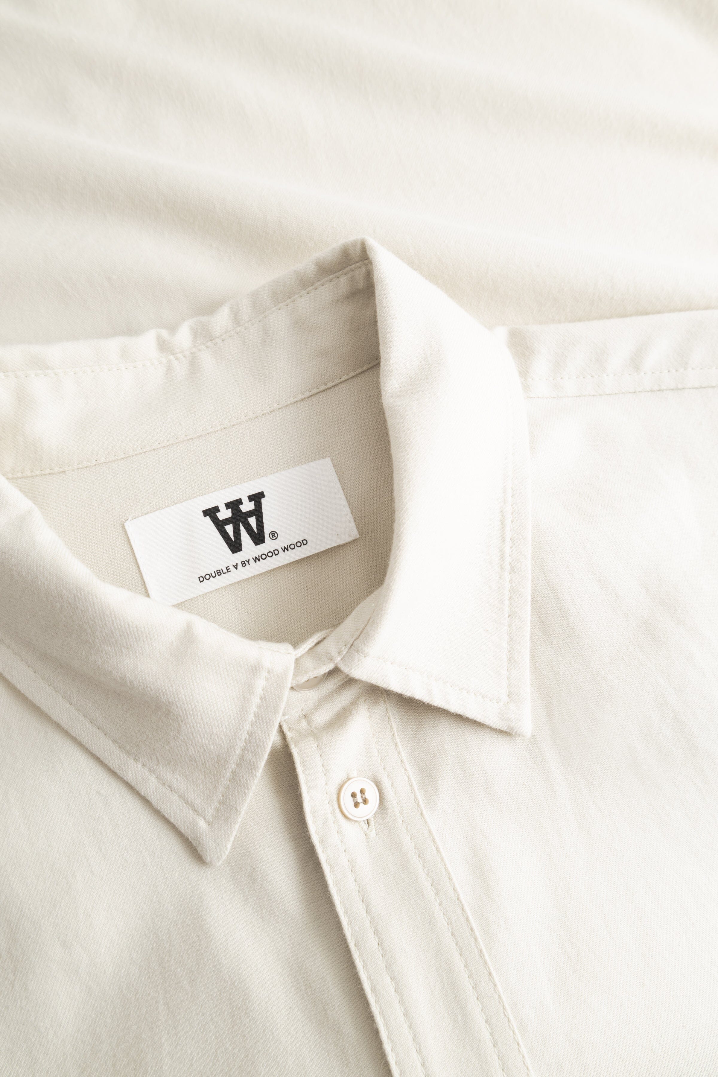 Double A By Wood Wood - WWAdrian Shirt - Silver Birch Skjorte Double A by Wood Wood 
