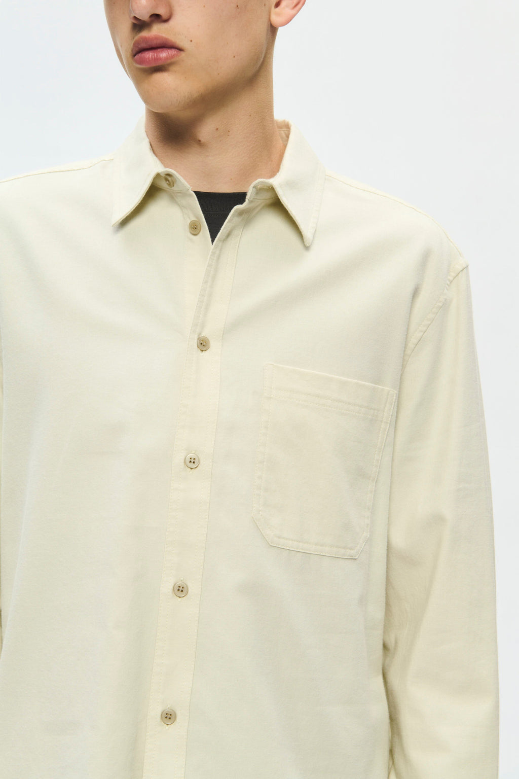 Double A By Wood Wood - WWAdrian Shirt - Silver Birch Skjorte Double A by Wood Wood 