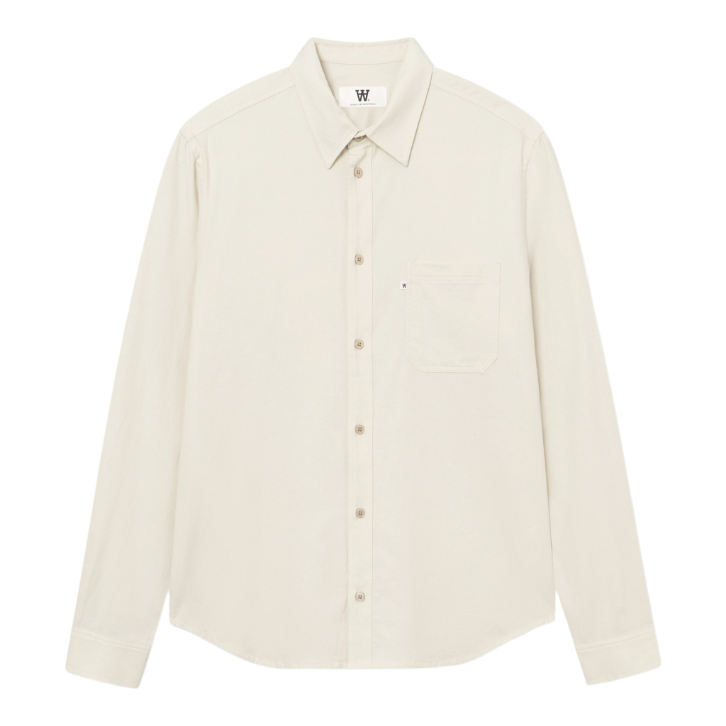 Double A By Wood Wood - WWAdrian Shirt - Silver Birch Skjorte Double A by Wood Wood 