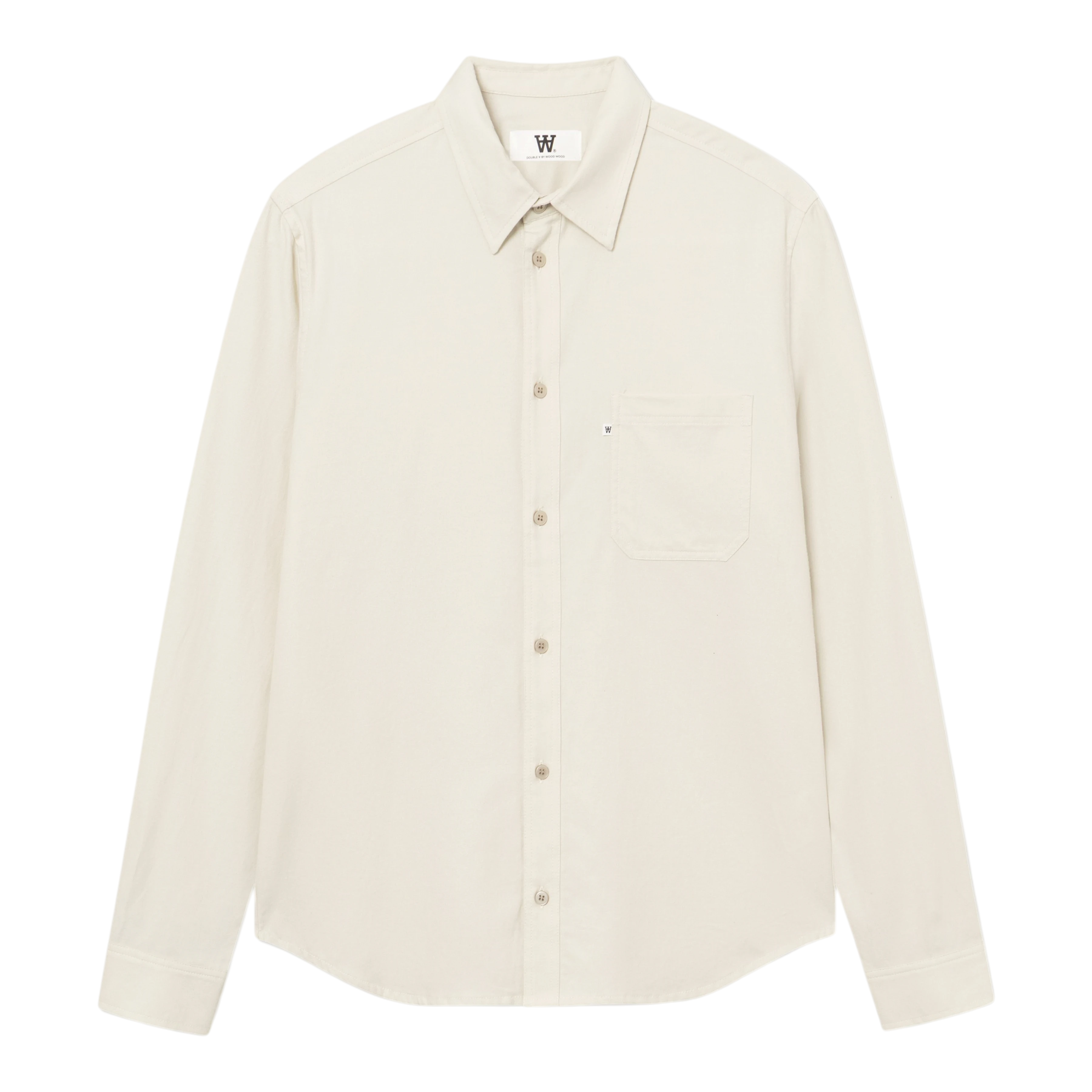 Double A By Wood Wood - WWAdrian Shirt - Silver Birch Skjorte Double A by Wood Wood 