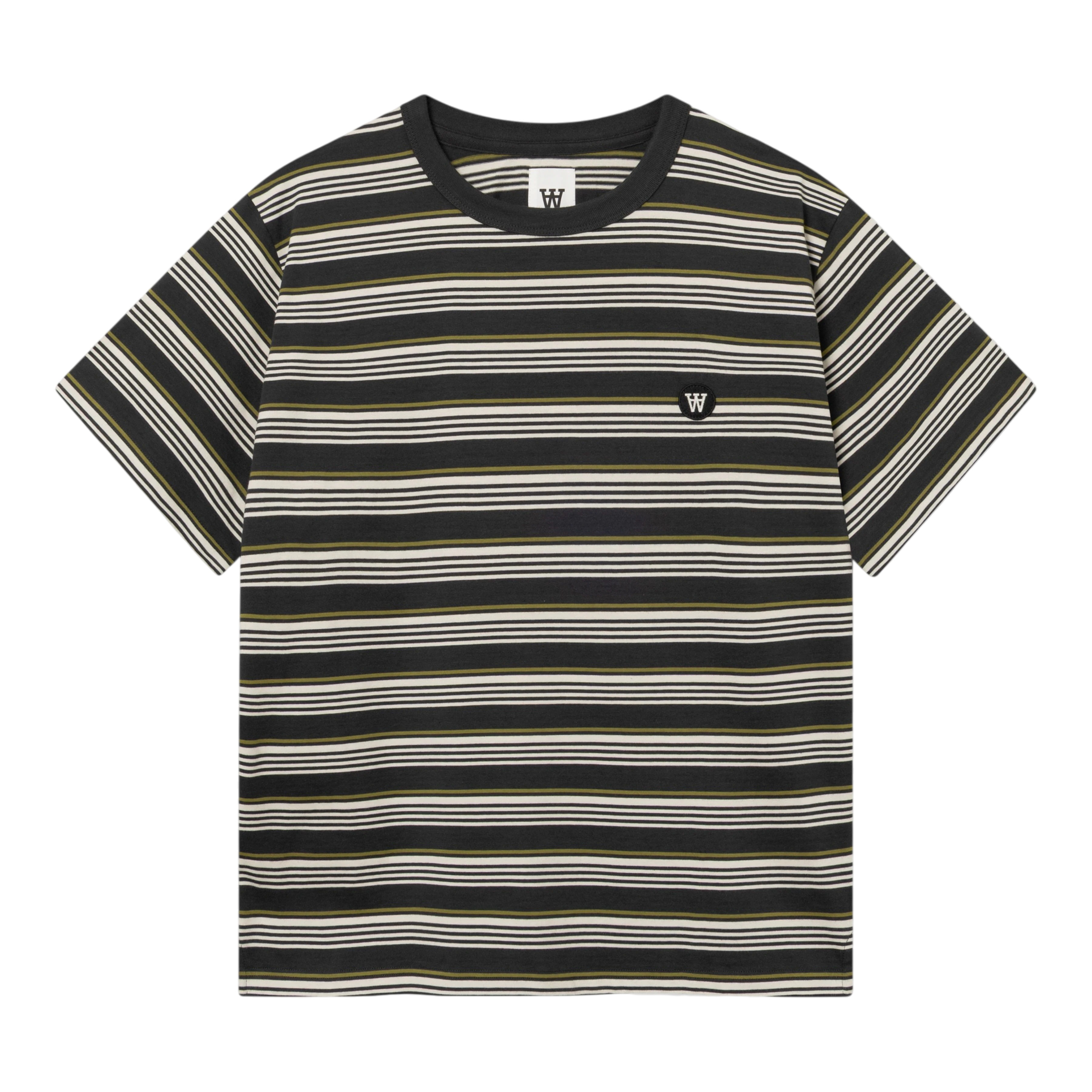 Double A By Wood Wood - WWLucas T-Shirt - Pirate Black Stripe T-skjorte Double A by Wood Wood 