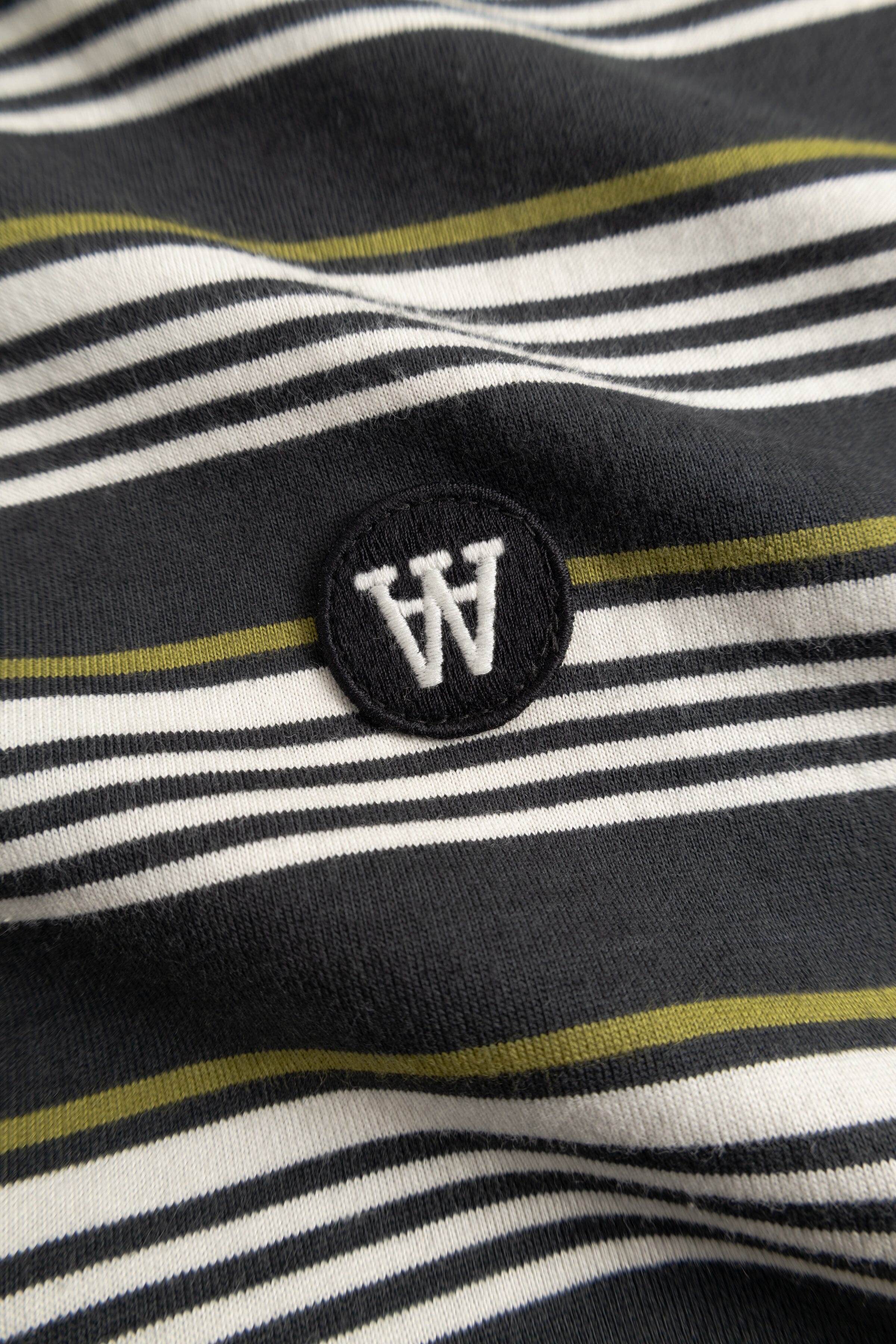 Double A By Wood Wood - WWLucas T-Shirt - Pirate Black Stripe T-skjorte Double A by Wood Wood 
