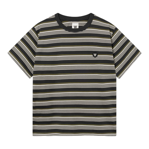 Double A By Wood Wood - WWLucas T-Shirt - Pirate Black Stripe T-skjorte Double A by Wood Wood 