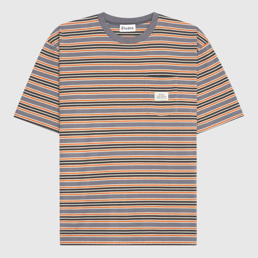 Études Exit Striped T-shirt - Orange T-Shirt Études 