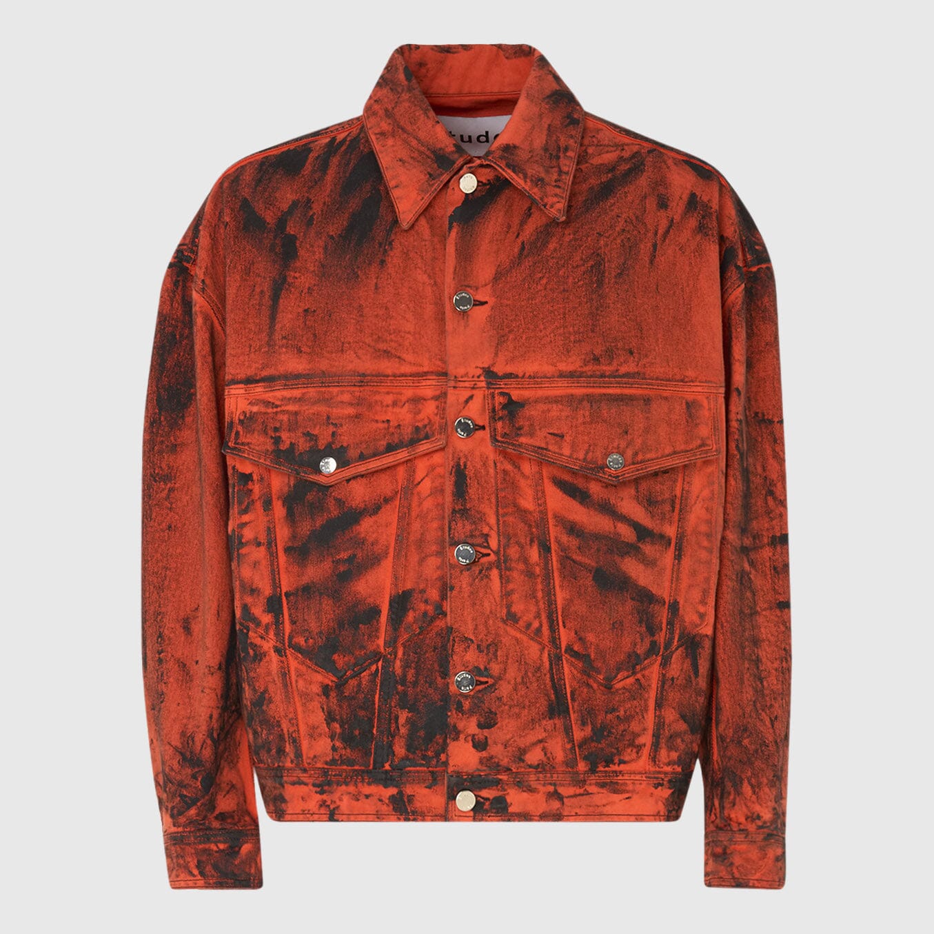 Études Shadow Denim Jacket - Dyed Paint Orange – Dapper