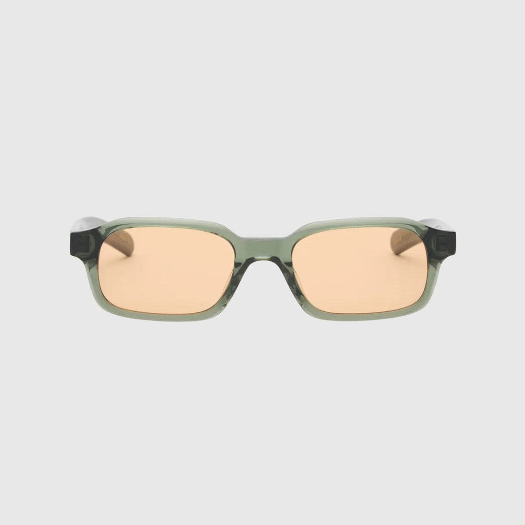 Flatlist Hanky Sunglasses - Crystal Duck Green w. Faded Orange Lens Sunglasses Flatlist 