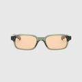 Flatlist Hanky Sunglasses - Crystal Duck Green w. Faded Orange Lens Sunglasses Flatlist 