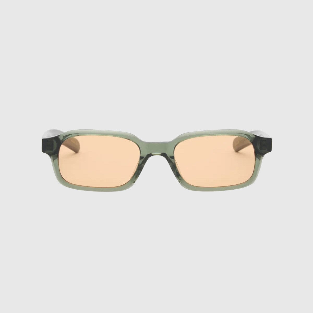 Flatlist Hanky Sunglasses - Crystal Duck Green w. Faded Orange Lens Sunglasses Flatlist 