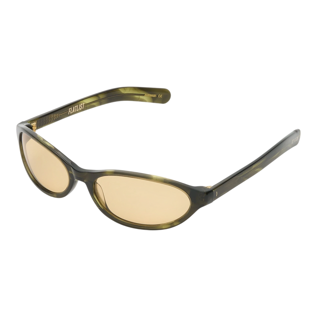 Flatlist Olympia Sunglasses - Olive Horn Sunglasses Flatlist 
