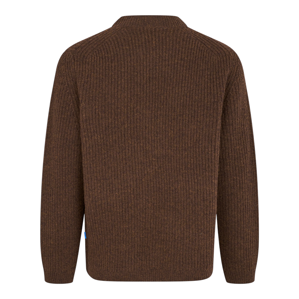 Garment Project - Boxy Wool Knit - Brown Melange Genser Garment Project 