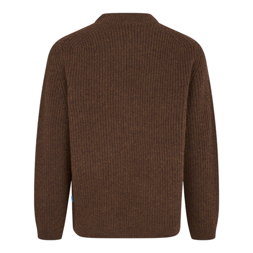 Garment Project - Boxy Wool Knit - Brown Melange Genser Garment Project 