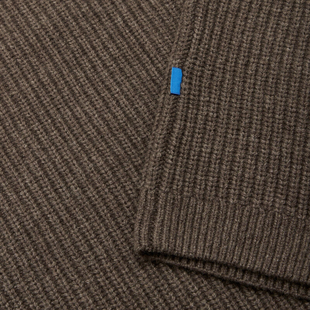 Garment Project - Boxy Wool Knit - Dark Taupe Melange Genser Garment Project 