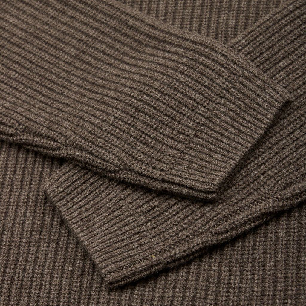 Garment Project - Boxy Wool Knit - Dark Taupe Melange Genser Garment Project 