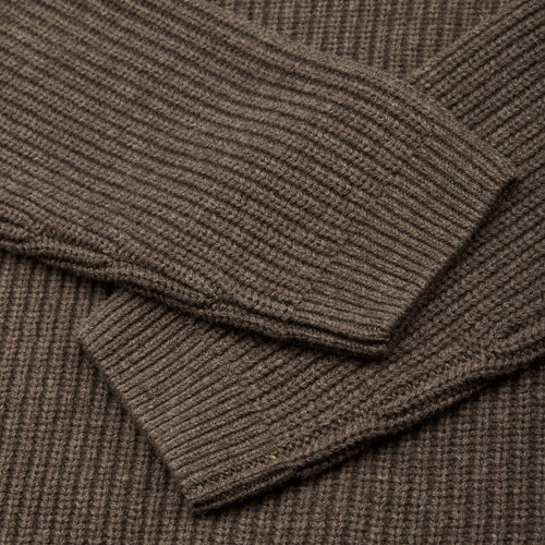 Garment Project - Boxy Wool Knit - Dark Taupe Melange Genser Garment Project 