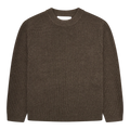 Garment Project - Boxy Wool Knit - Dark Taupe Melange Genser Garment Project 