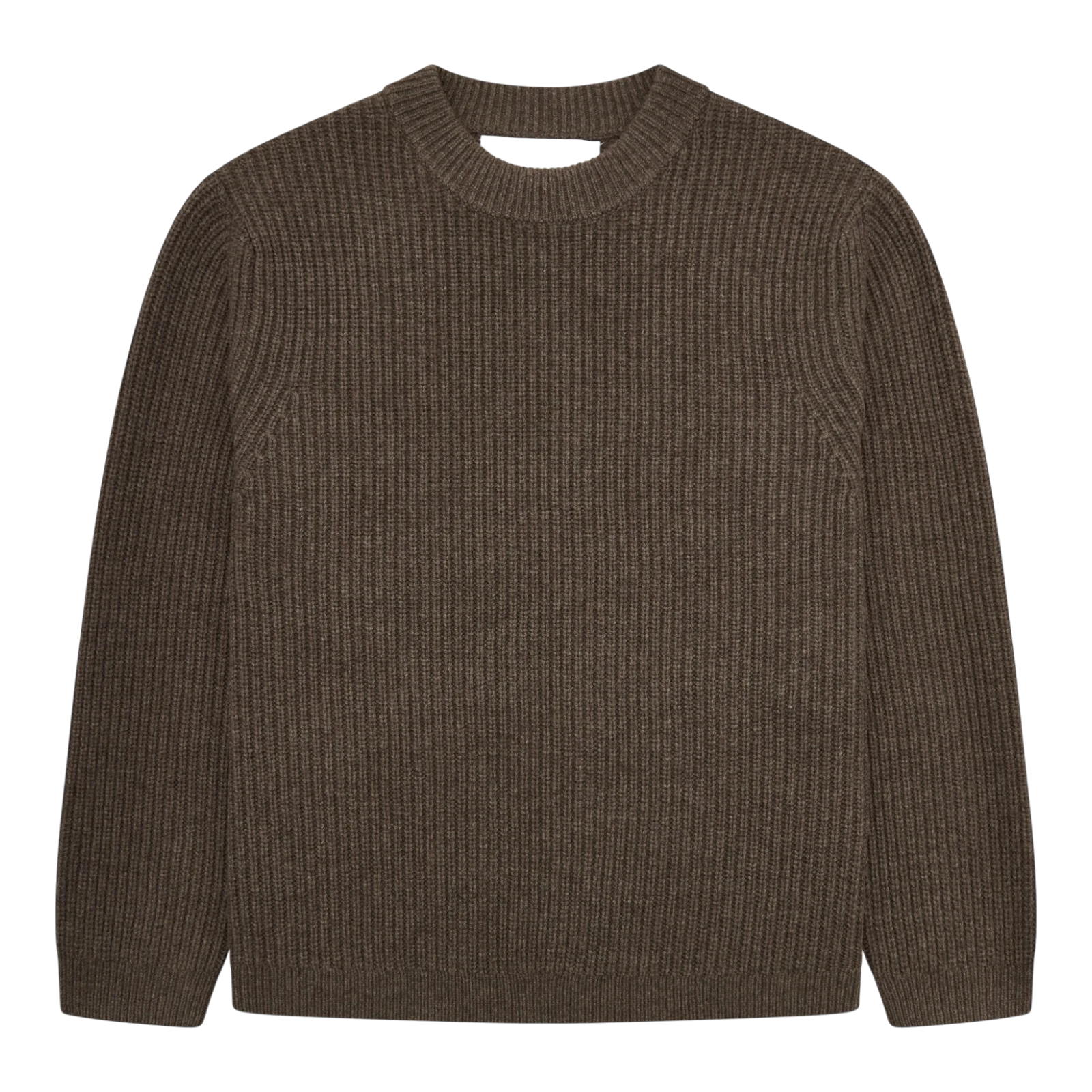 Garment Project - Boxy Wool Knit - Dark Taupe Melange Genser Garment Project 