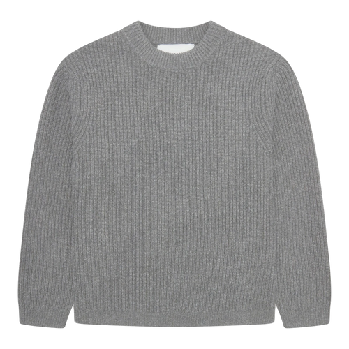 Garment Project - Boxy Wool Knit - Light Grey Melange Genser Garment Project 