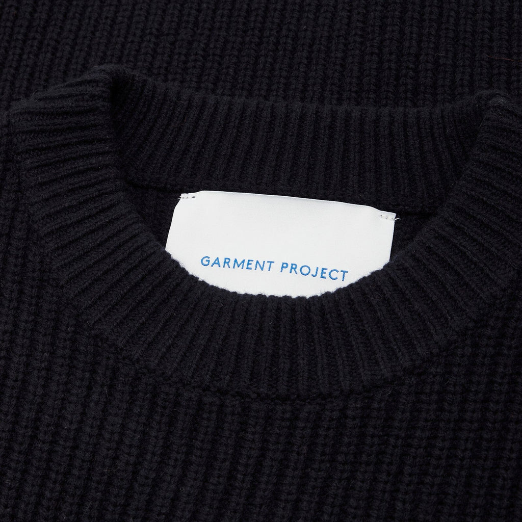 Garment Project - Boxy Wool Knit - Navy Genser Garment Project 