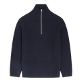 Garment Project - Half Zip Wool Knit - Navy Genser Garment Project 