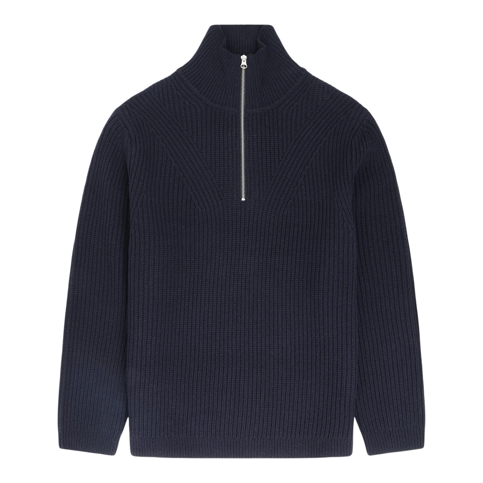 Garment Project - Half Zip Wool Knit - Navy Genser Garment Project 
