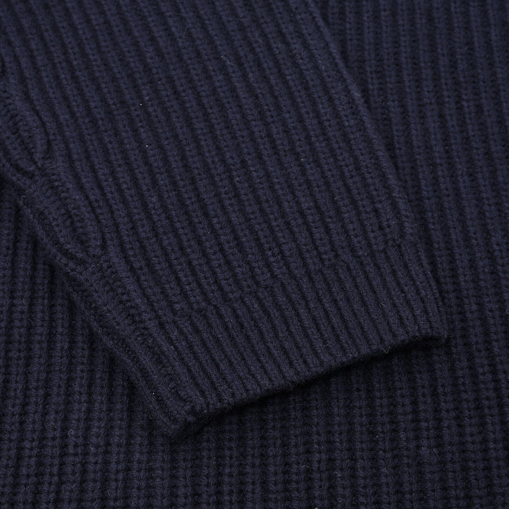 Garment Project - Half Zip Wool Knit - Navy Genser Garment Project 