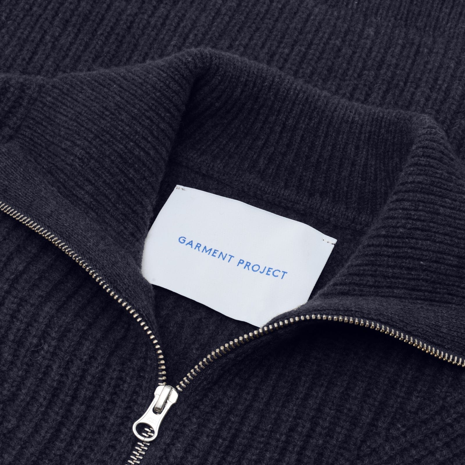 Garment Project - Half Zip Wool Knit - Navy Genser Garment Project 