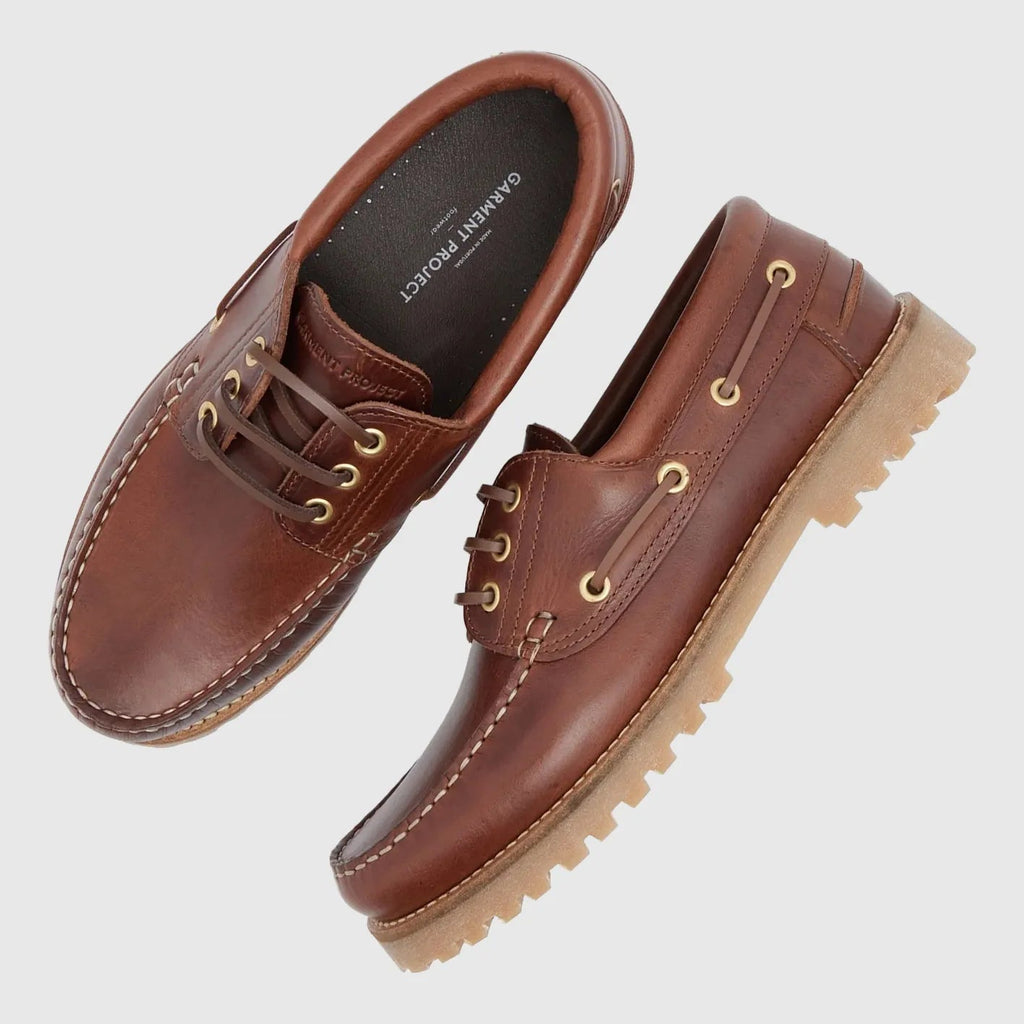 Garment Project Ollie Boat Shoe - Brown Leather Shoes Garment Project 