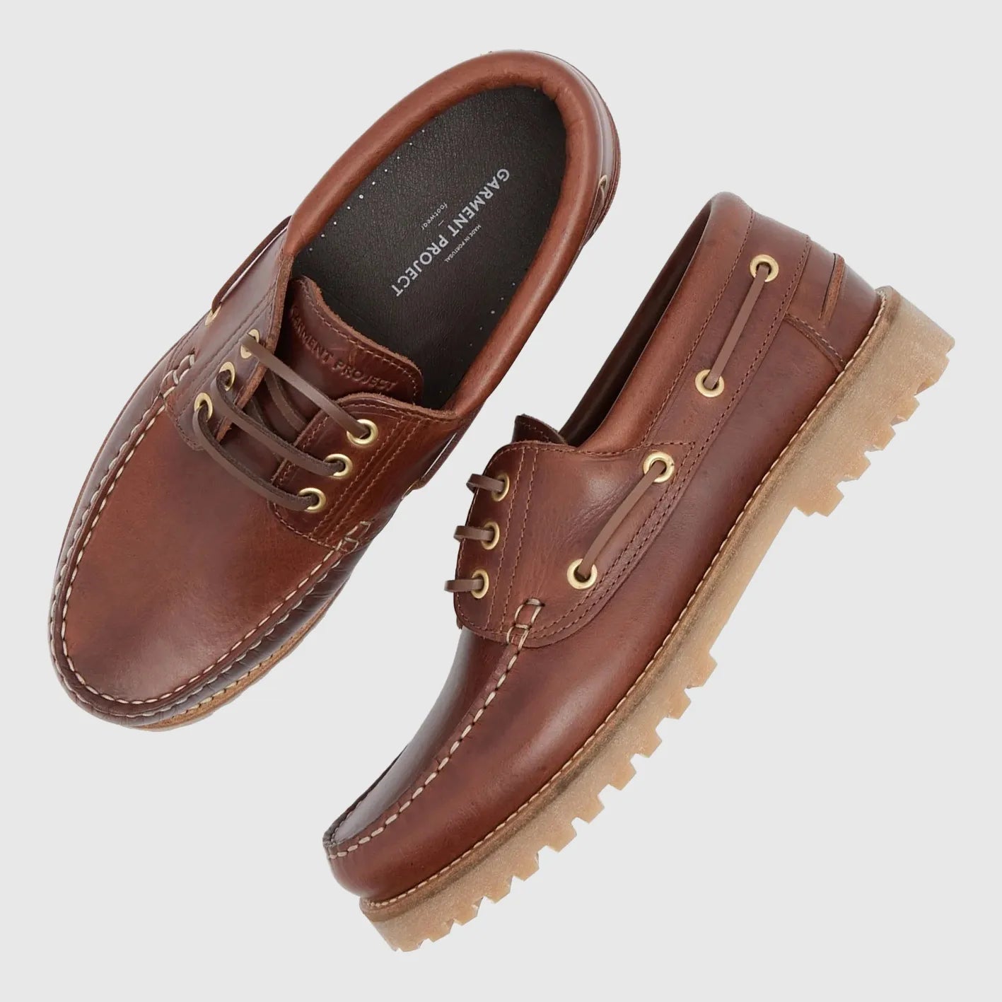 Garment Project Ollie Boat Shoe - Brown Leather Shoes Garment Project 
