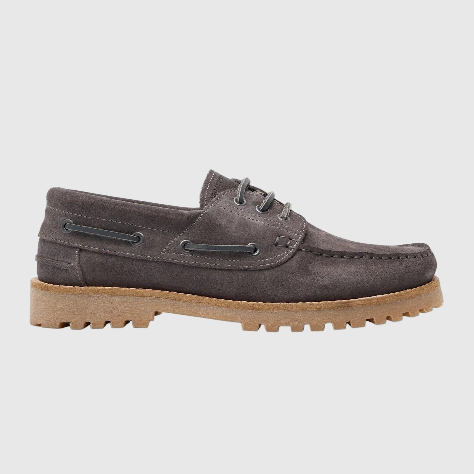 Garment Project Ollie Boat Shoe - Charcoal Suede Shoes Garment Project 