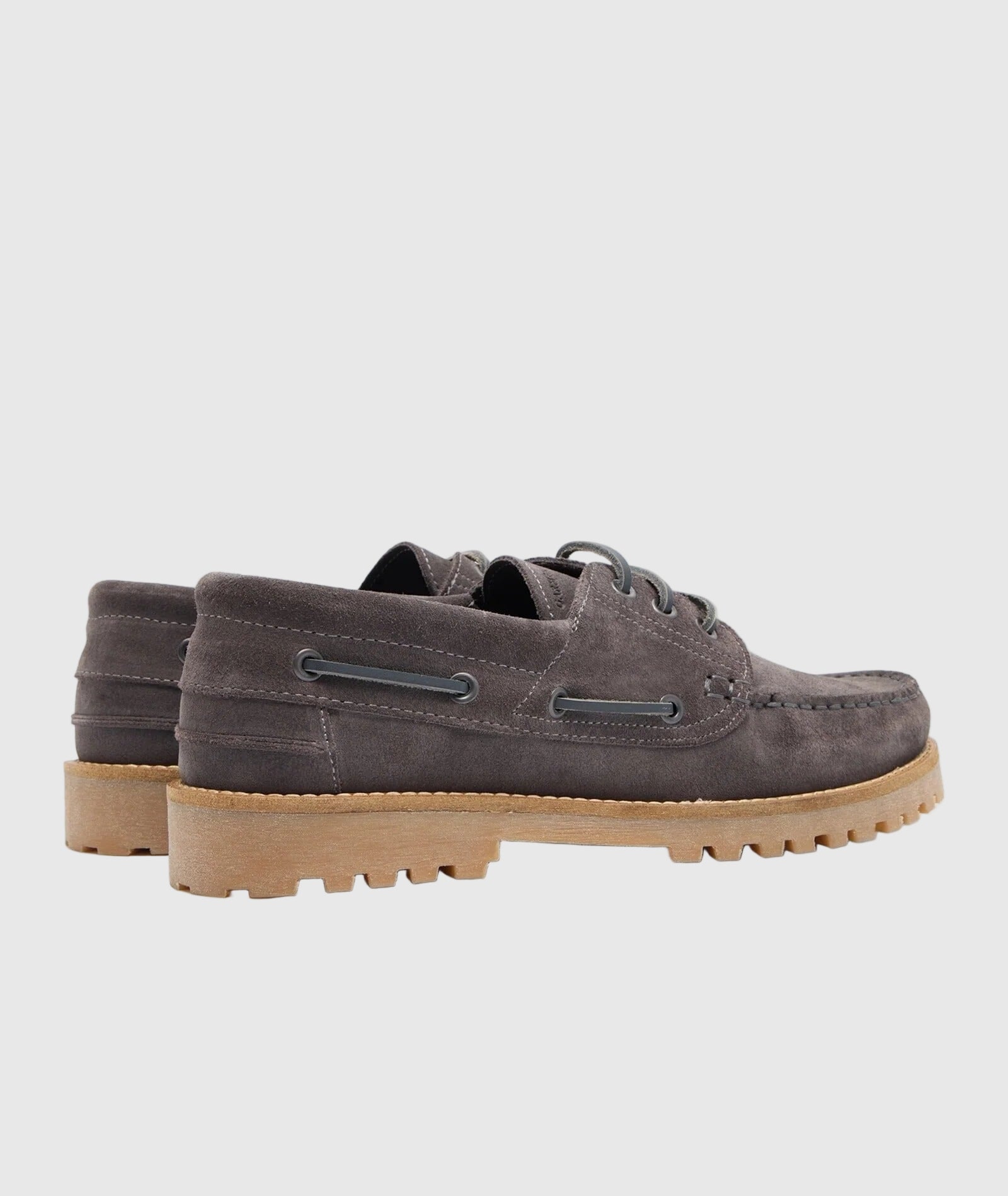 Garment Project Ollie Boat Shoe - Charcoal Suede Shoes Garment Project 
