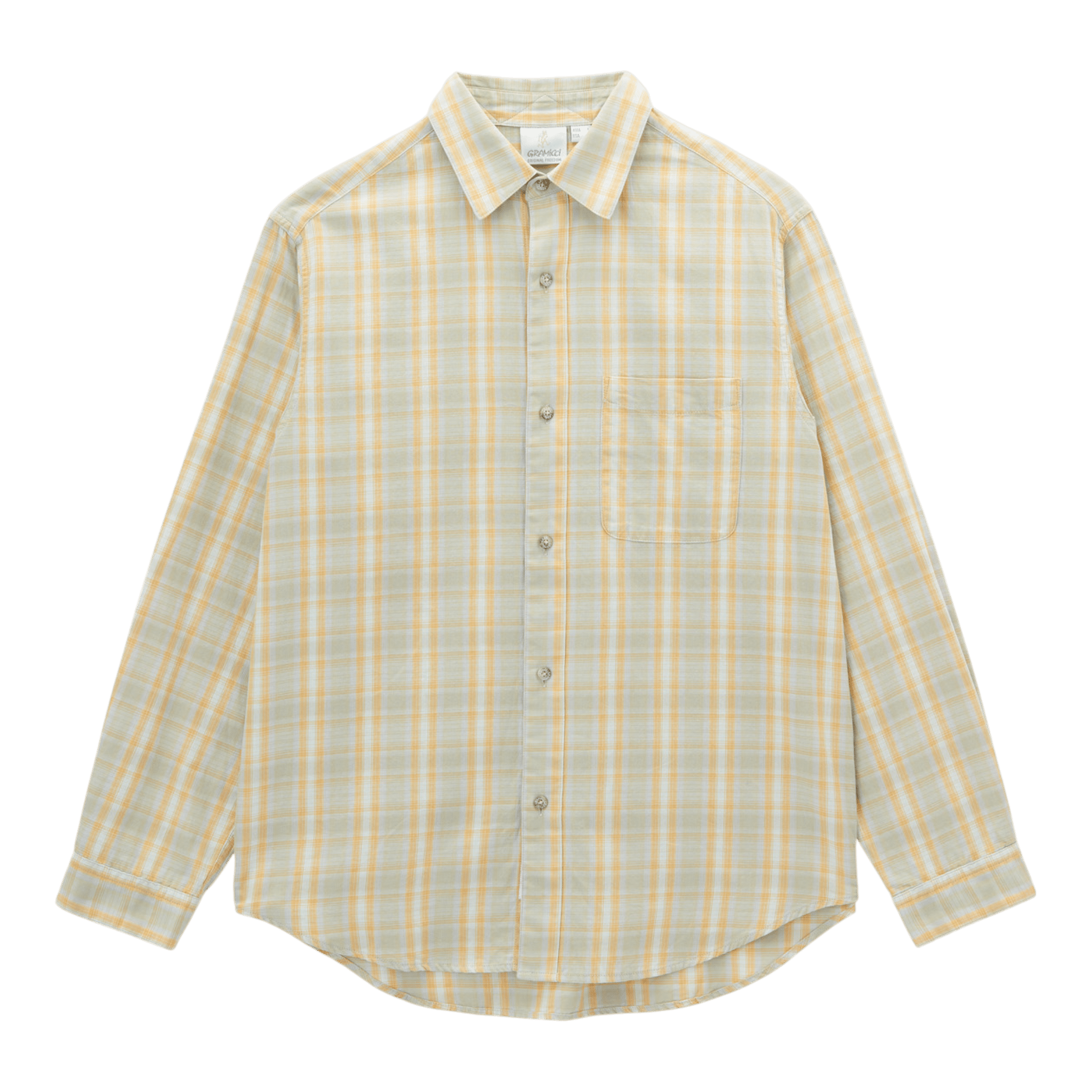 Gramicci Checkered Ombre Shirt - Mustard Shirt Gramicci 
