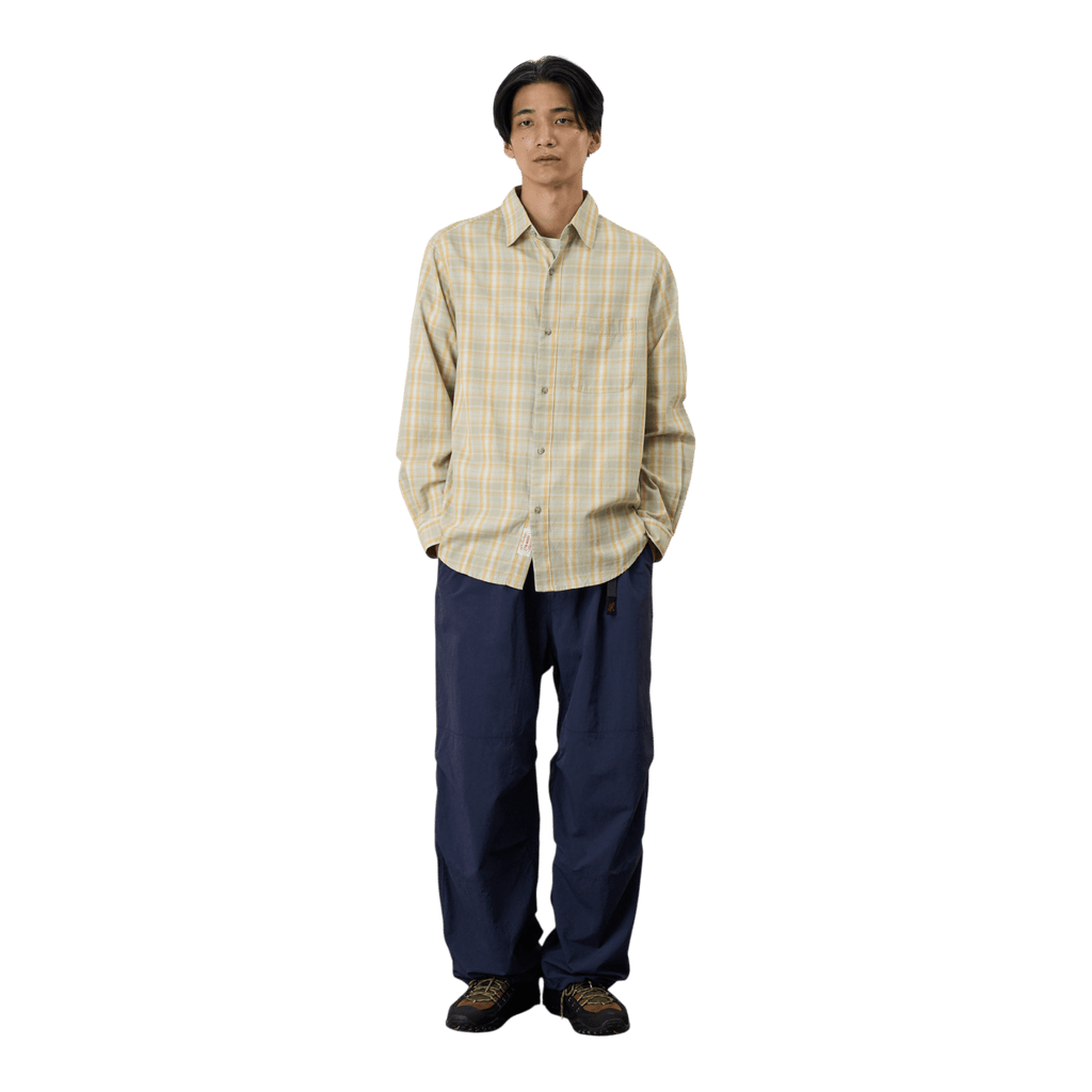 Gramicci Checkered Ombre Shirt - Mustard Shirt Gramicci 