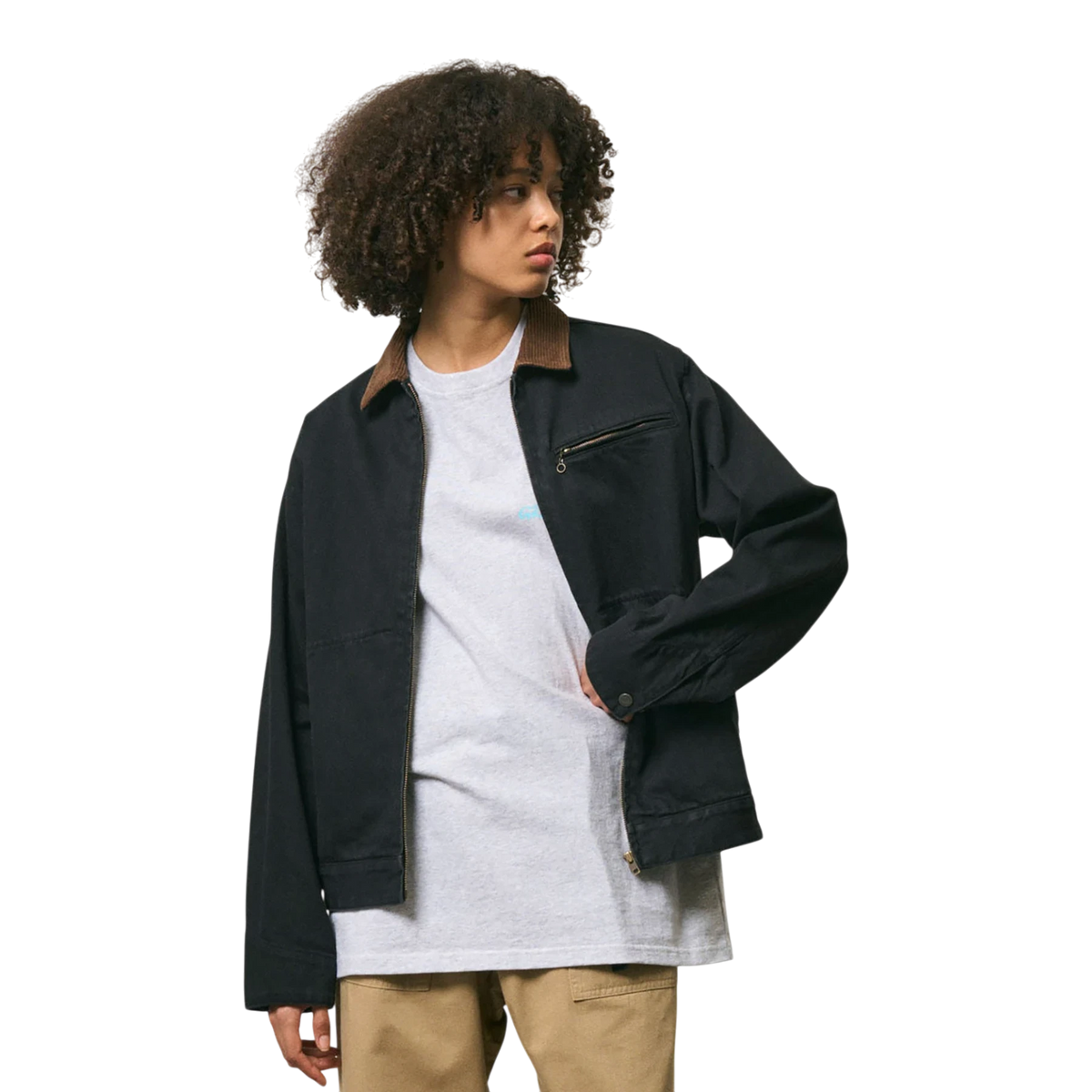Gramicci - Japanese Denim Trucker - True Black Jakke Gramicci 