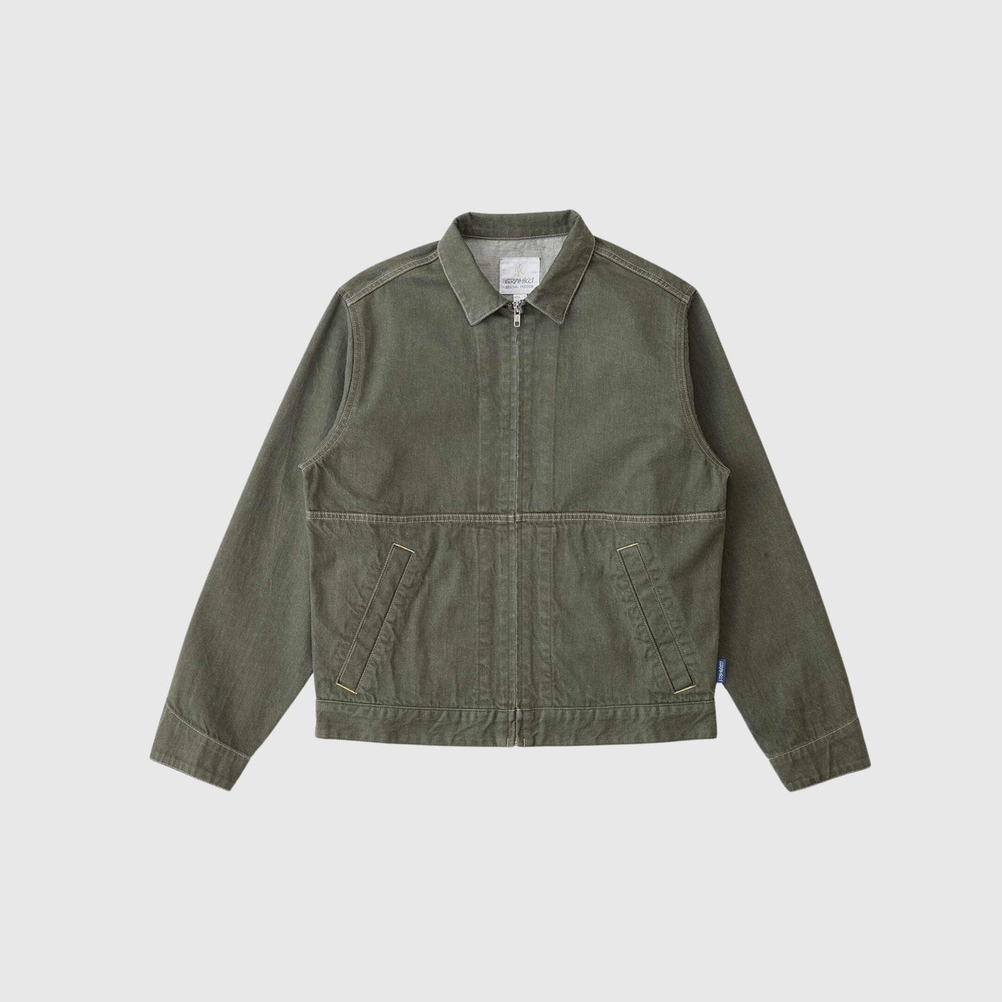 Gramicci Japanese Slub Denim Jacket - Dark Sage Jacket Gramicci 