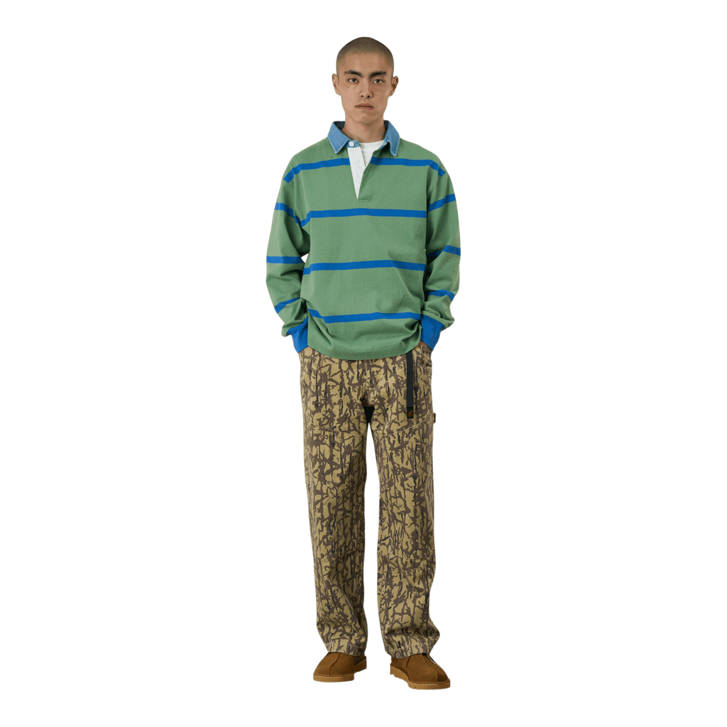 Gramicci Langdon Rugby Shirt - Olive/Blue Shirt Gramicci 
