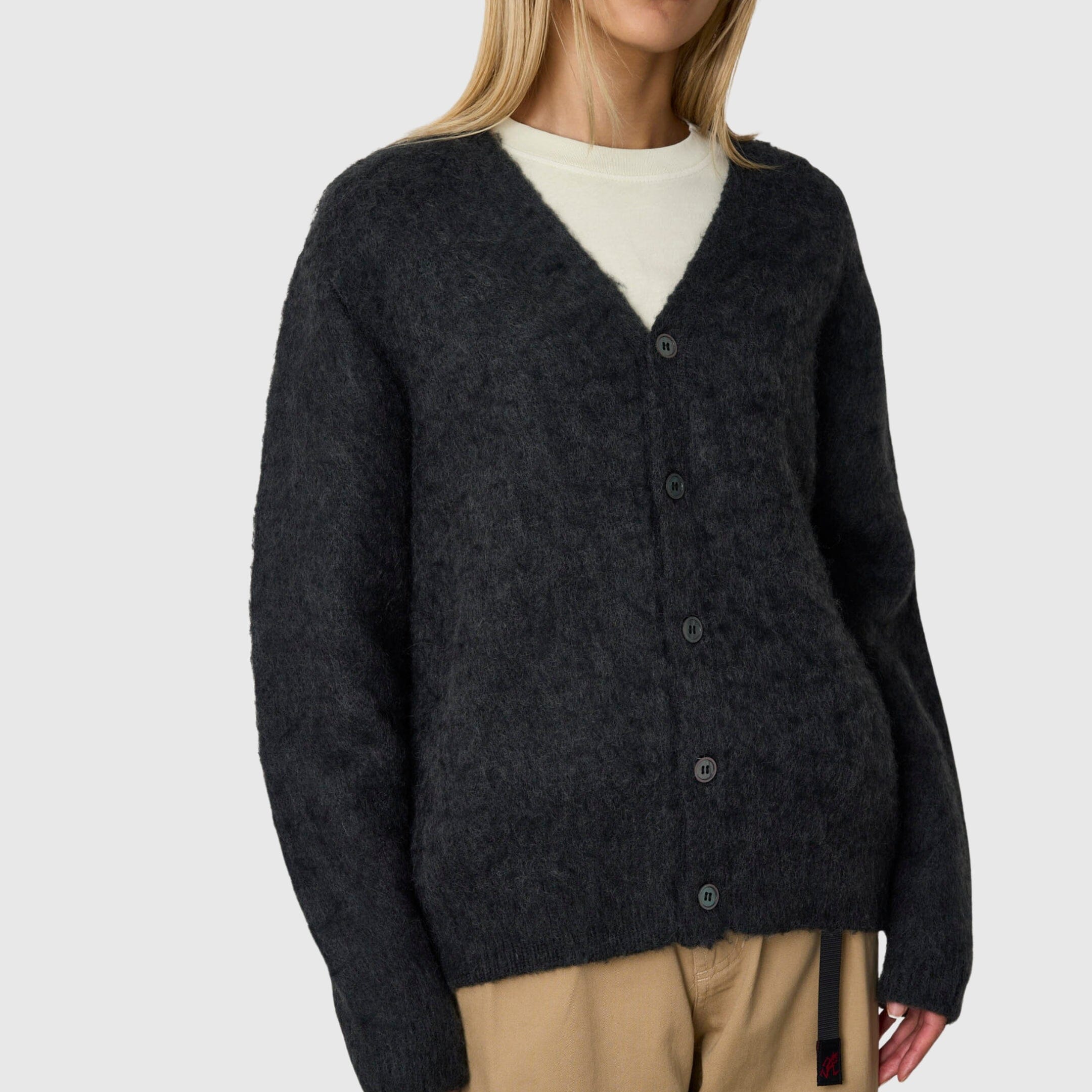 Gramicci Mohair Cardigan - Charcoal Cardigan Gramicci 